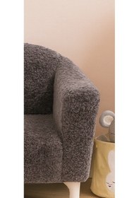 Resim Teddy Dokulu Mini Çocuk Koltuğu Antrasit Gri 