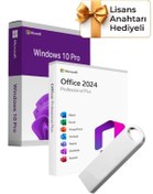Resim Microsoft Windows 10 + Office 2024 Pro Plus Kurulum Dosyalı USB Bellek 16GB (Lisans Anahtarı Hediyeli) 
