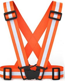 Resim Yüksek Görünürlük Reflektörlü Pratik Her Bedene Uygun Motorcu Kurye Bisiklet Ikaz Yeleği Turuncu Turuncu 