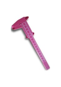 Resim Microblading Ve Kalıcı Makyaj Ölçüm Cetveli Kumpas Pembe. Kalıcı 