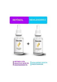 Resim Retinol + Nemlendirici Serum 2 Li Set Alın Çizgisi Göz Çevresi 