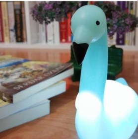 Resim By Nevser Dekoratif Işık Altında Renk Değiştiren Pilli Kuğu Gece Lambası Renkli 