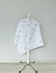 Resim %100 Pamuk Tek Katlı Müslin Emzirme Önlüğü 75x90 Kuş 