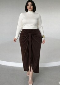 Resim CNG MODA Büyük Beden Kelebek Model Sandy Bağlamalı Etek 