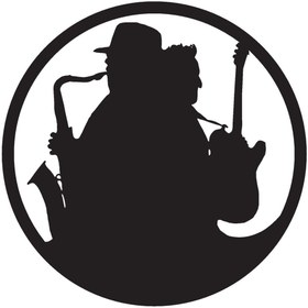 Resim habune Caz Müzik Temalı Sticker (Tip 2) 10 X 10 Cm 