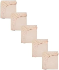 Resim 5 Adet Pamuklu ve Lastikli 60 x 120 x 15 cm Penye Bebek Çarşaf 