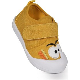 Resim Kiko Kids Cookie Cırtlı Kız Bebek İlk Adım Panduf Ayakkabı Sarı 