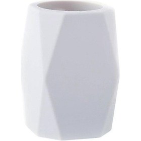 Resim Ganzhoushop 1 Adet Geometri Şekli Kalem Tutucu Silikon Kalem Kutusu Çok Amaçlı Masaüstü Kırtasiye Düzenleyici Okul Ofisi İçin Beyaz 