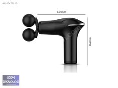 Resim Usb Şarj Edilebilir Düğme Modeli Elektrikli Masaj Aleti, Siyah 