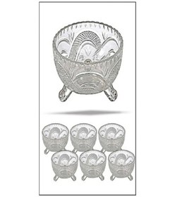 Resim 6'lı Kristal Lüx Ayaklı Cam Çerezlik Şekerlik Sunumluk Kase Çok Renkli 