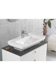 Resim Turkuaz Seramik Cerastyle Lal 80 CM Tezgah Üstü Çanak Lavabo 