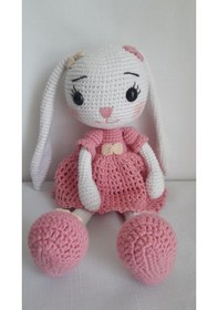 Resim Amigurumi Pembe Tavşan Oyuncak 