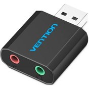 Resim Vention 7.1 USB Kulaklık Mikrofon Giriş Ses Kartı Siyah 