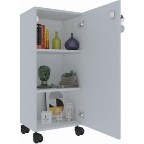 Resim Kenzlife mutfak dolabı zehra 108*030*032 byz kilitli tekerlekli b 