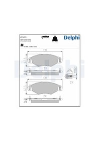 Resim Peugeot 206 On Fren Balatasi 1.4 Hdi 2002-2012 Delphı Lp1699 