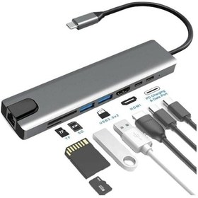 Resim Macbook Pro Air Usb Type-C Hub Dönüştürücü Çevirici Çoklayıcı 8 