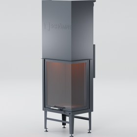 Resim 60X50X80 Küp Hazne Dik İki Tarafı Camlı Asansörlü Şömine 