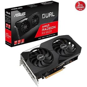 Resim Asus RADEON DUAL-RX6600-8G 8GB GDDR5 128B Gaming Ekran Kartı 