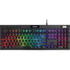 Resim Everest KB-68 Shin Siyah Rainbow Q Membrane Klavye 