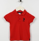 Resim U.S. Polo Assn. Koyu Kırmızı Erkek Bebek Polo Yaka Kısa Kollu Düz T-Shirt TP01IY023KIDS-B 