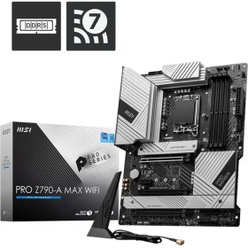 Resim MSI PRO Z790-A MAX WIFI SOKET 1700 DDR5 7800MHZ(OC) PCI-E Gen5 M.2 USB3.2 DP HDMI 1x2.5G LAN WI-FI 7 ATX 