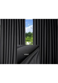 Resim En 290 Cm Yükseklik 250 Cm Pilesiz Blackout Karartma Fon Perde.an Antrasit 