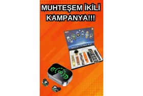 Resim Herşey Trend Herşeytrend Yeni Model Akıllı Saat ve Ucuz Kaliteli Bluetooth Kulaklık Amoled Ekran Aynalı 