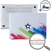 Resim MacBook Air M1 13" A1932 A2179 A2337 Uyumlu Beyaz Laptop Koruyucu Kılıf PAINT03 McStorey