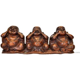 Resim Görmedim - Duymadım - Bilmiyorum Buda Heykeli (Büyük Boy 40 Cm) 