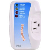 Resim Wezone 120v Duvar Tipi Tek Soketli Akım Koruyucu - Tv/pc/buzdolabı İçin Aşırı Ve Az Gerilim Korumalı Prizi 140 Joule, 12a 