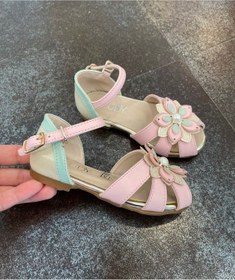 Resim moona kids 26-30 Numara Sandalet Çiçekli Mint-pudra 