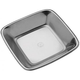 Resim Paslanmaz Çelik Ekmek Sepeti 22x22x4 Cm Gümüş 