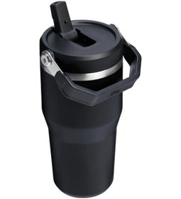 Resim Stanley The Iceflow Flip Straw Pipetli Termos Bardak 0,60 Lt-10-12044-045 Siyah 
