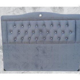 Resim Dk Tay Tüyü Kumaş Dolgun Kapitone Çift Kişilik Başlık 140 CM Antrasit 