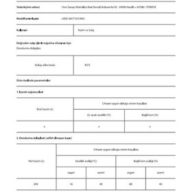 Resim Uğur UDD 365 T D/S R63 Sandık Tipi Derin Dondurucu 