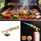 Resim Butan Gaz Kartuşlu Hava Tabancası - Yüksek Sıcaklık Döküm ve Pişirme Aracı, Ayarlanabilir Alev, Çok Fonksiyonlu Ateş Tabancası, Kamp, BBQ, Açık Hava Pişirme ve DIY Projeleri, Kamp Ekipmanları, Şık Metalik Kaplama, Dayanıklı Yapı 