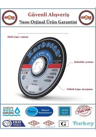 Resim Karbosan Metal Kesme Disk Taşı - 115mm 