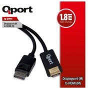 Resim QPORT Q-DPH Q-DPH DISPLAY PORT (M) TO HDMI (F) 1.8 MT KABLO ÇEVİR 