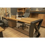 Resim Deryawood Masif Ahşap Ofis Masası 