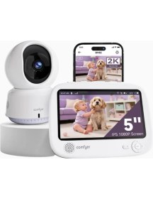 Resim Comfyer 2k Wi-Fi Akıllı, Görüntülü Bebek Telsizi, 5" Hd Ekran, Gece Görüşü, Hareket/gürültü Alarmı 