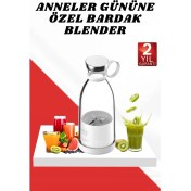 Resim Anneler Günü Için Renkli Paslanmaz Çelik Bardak Blender Hediye 