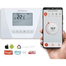 Resim GENERAL Life Aruna 300S Smart Wi-fi Kablosuz Akıllı Oda Termostatı Tuya Destekli 