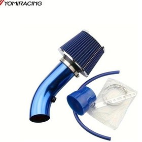 Resim Dashanshop Mavi Gm Adaptörü 76mm Alüminyum Hava Filtresi Kit 