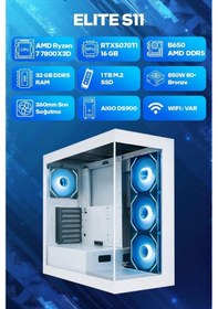 Resim Game Garaj Elite S11 R7-7800X3D 32 GB 1 TB SSD RTX5070Ti Free Dos Oyuncu OEM Paket 