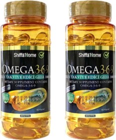 Resim Aksu Vital Shiffa Home Omega 3-6-9 Balık Yağı Trigliserit Form 1000 MG 60 Softgel 2 Adet 