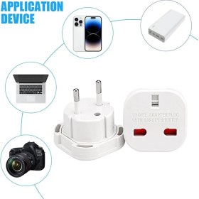 Resim Kyrotech Ingiltere’den Ab’ye Seyahat Adaptörü, Uk G Tip 3 Pin’den Avrupa E/f Tipi 2 Pin Priz Dönüştürücü, Güvenlik Kilitli, 240V 10A, 16A, Fransa, Almanya, Hollanda, Polonya, Isveç Uyumlu 