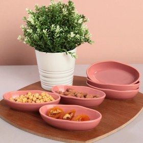 Resim Keramika Gül Kurusu Deniz Çerezlik/sosluk 14 cm 6 Adet 