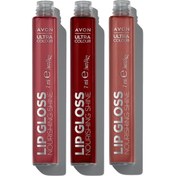 Resim Avon Ultra Color Gleaming Guava + Peony Blush + Wisteria Glow Dudak Parlatıcısı 3'Lü 