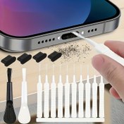 Resim 16 adet Toz Fiş Seti, Klavye Temizleme Fırçası, Toz Giriş Kapakları ve Mobil Telefonlar ve Bilgisayarlar için Naylon Kıllı Temizleyici ile 
