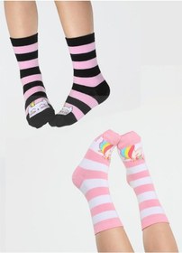 Resim Casabony Cat&unicorn 2'li Paket Kız Çocuk Çorap-desenli 